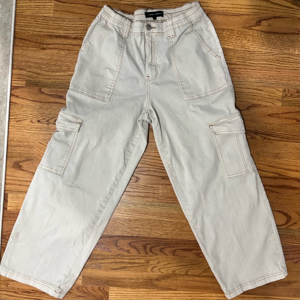 Cream/Beige Cargo Pants